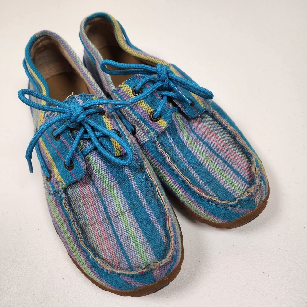 Twisted X® Wild Blue Yonder Driving Canvas Shoe Women Size 8 M
